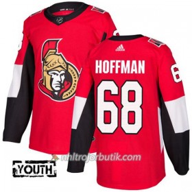Barn Ishockey Ottawa Senators Tröja Mike Hoffman 68 Adidas 2017-2018 Röd Authentic